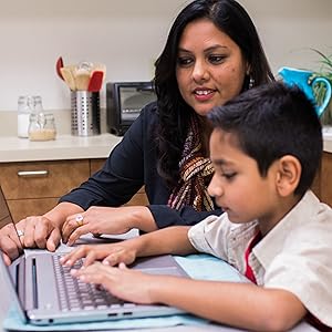kids typing at jome