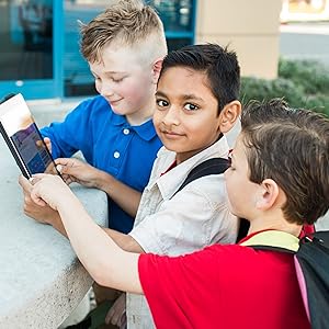 kids typing ipad